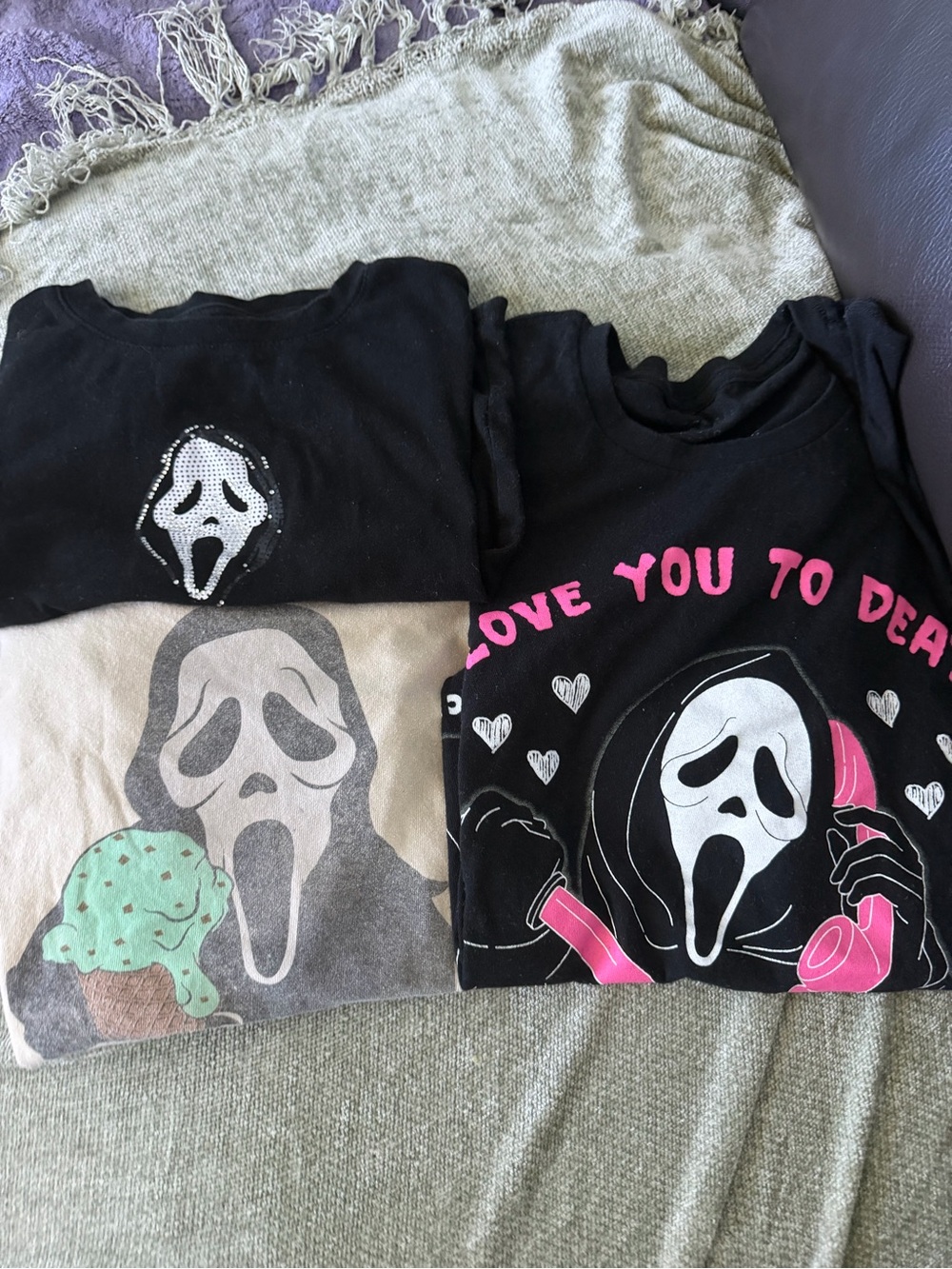 3 Ghostface Graphic Tees (girls)